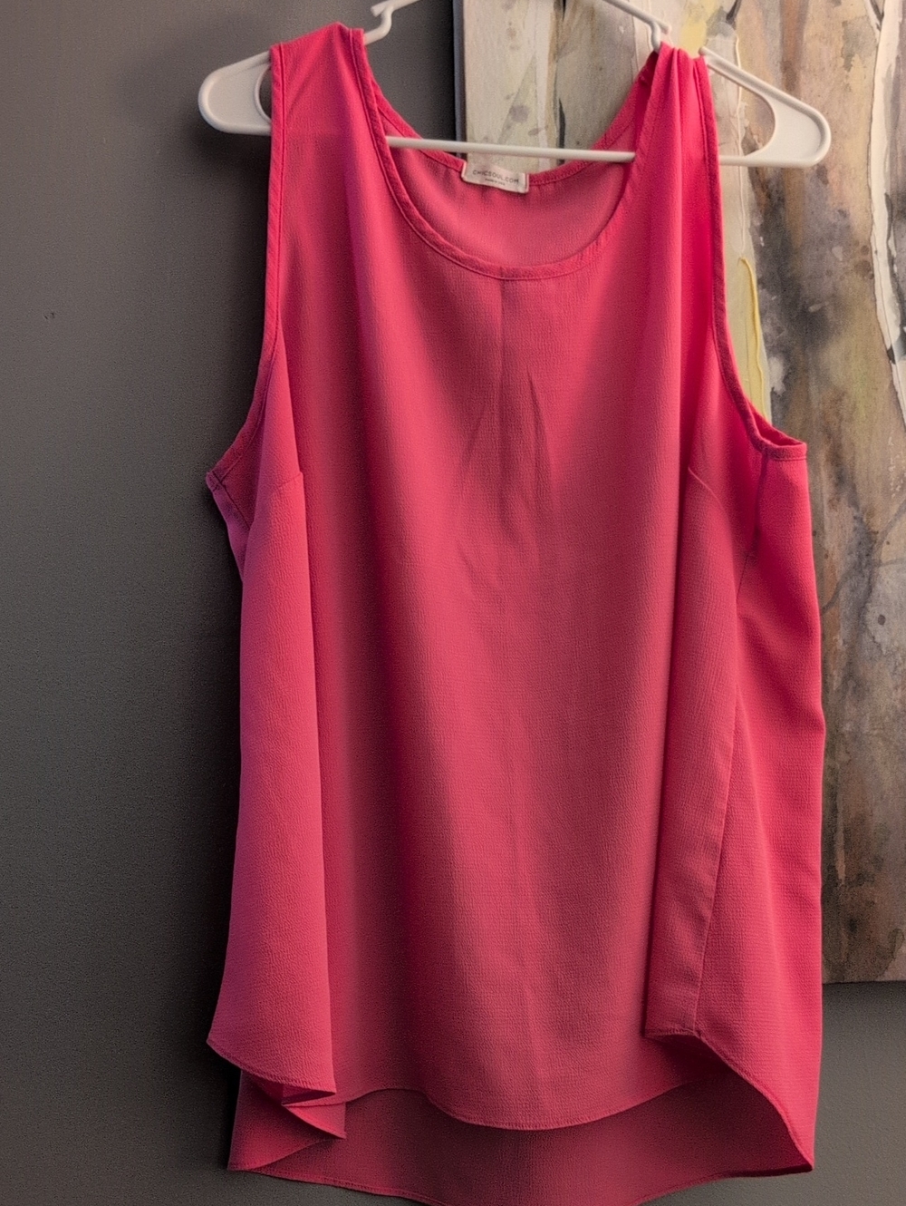 Women's Sleeveless Pink Blouse  2x